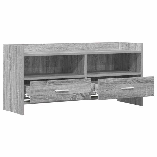 ТВ шкаф 100 x 33 x 47 см Сив Сонома Инженерна дървесина