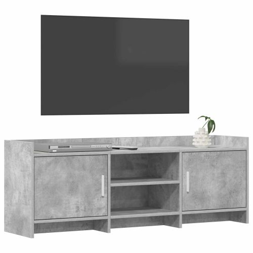 ТВ шкаф 130 x 33 x 47 см Бетонно сиво Инженерна дървесина