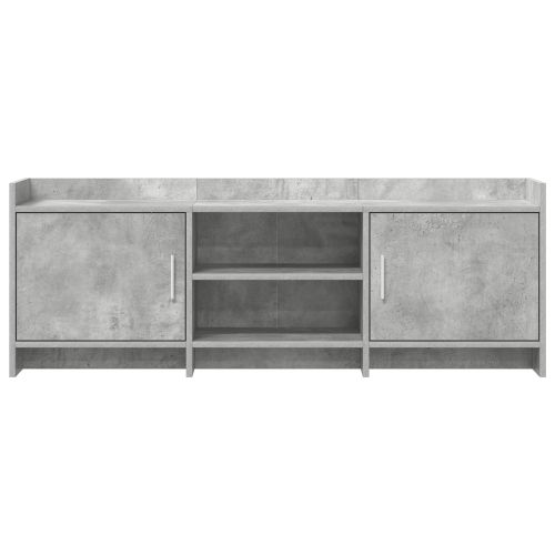 ТВ шкаф 130 x 33 x 47 см Бетонно сиво Инженерна дървесина