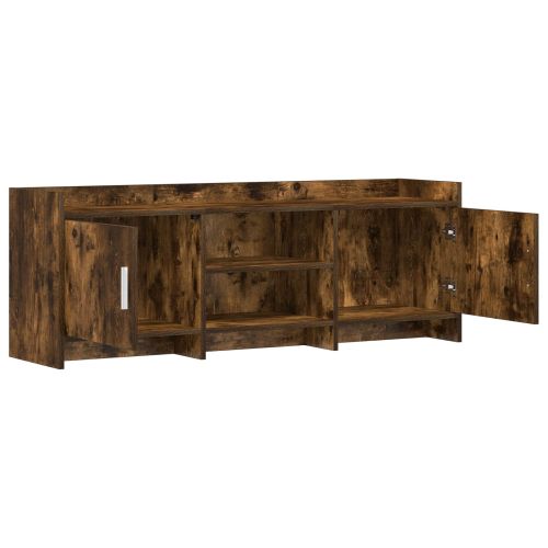 ТВ шкаф 130 x 33 x 47 см Опушен дъб Инженерна дървесина