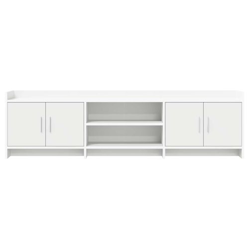 ТВ шкаф 168 x 33 x 47 см Бяло Инженерна дървесина