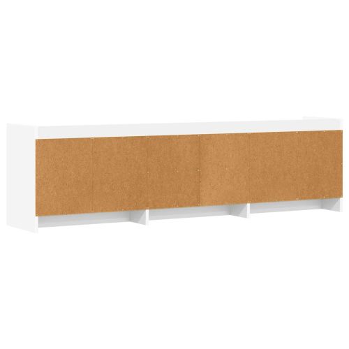 ТВ шкаф 168 x 33 x 47 см Бяло Инженерна дървесина