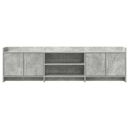ТВ шкаф 168 x 33 x 47 см Бетонно сиво Инженерна дървесина