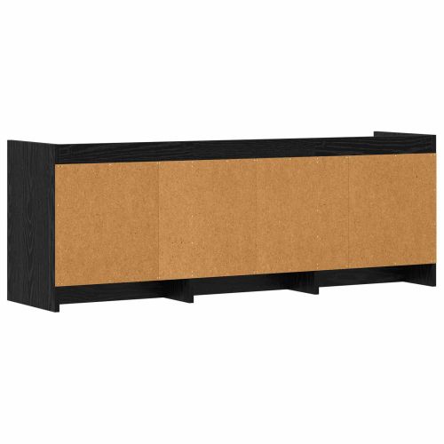 ТВ шкаф 130 x 33 x 47 см Черен дъб Инженерна дървесина
