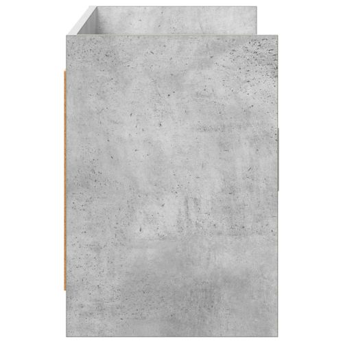 ТВ шкаф 130 x 33 x 47 см Бетонно сиво Инженерна дървесина
