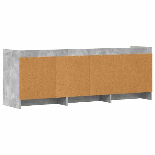 ТВ шкаф 130 x 33 x 47 см Бетонно сиво Инженерна дървесина
