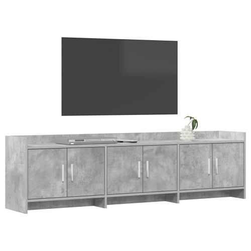 ТВ шкаф 168 x 33 x 47 см Бетонно сиво Инженерна дървесина