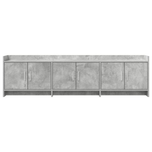 ТВ шкаф 168 x 33 x 47 см Бетонно сиво Инженерна дървесина