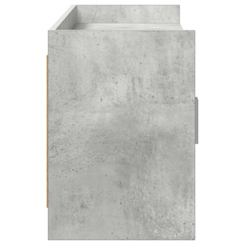 ТВ шкаф 168 x 33 x 47 см Бетонно сиво Инженерна дървесина
