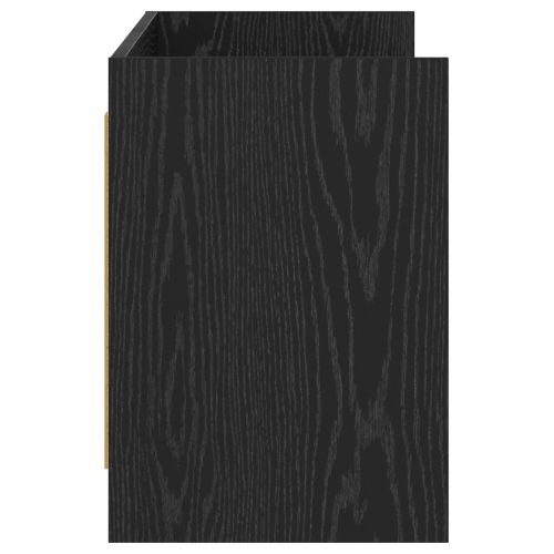 ТВ шкаф 135 x 33 x 47 см Черен дъб Инженерна дървесина