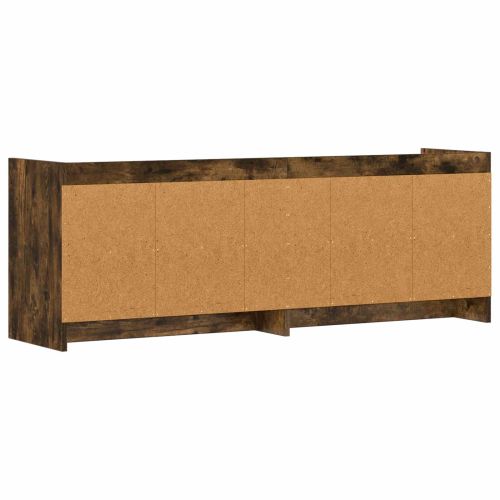 ТВ шкаф 135 x 33 x 47 см Опушен дъб Инженерна дървесина