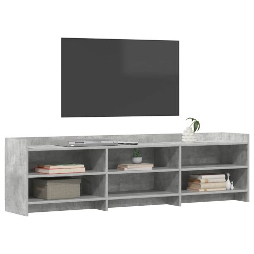 ТВ шкаф 168 x 33 x 47 см Бетонно сиво Инженерна дървесина