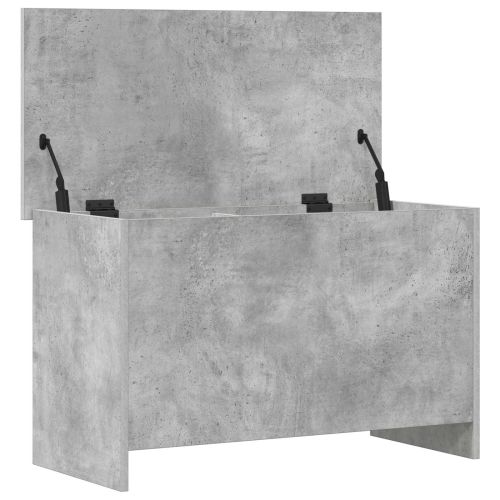 Складов сандък Бетонно сиво 80 x 40 x 50 cm Инженерна дървесина