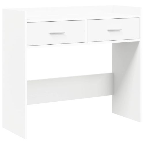 Конзолна маса Бяло 90 x 35 x 80 см Инженерна дървесина