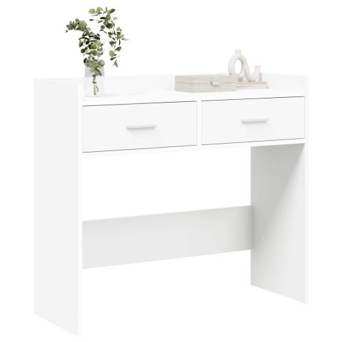 Конзолна маса Бяло 90 x 35 x 80 см Инженерна дървесина
