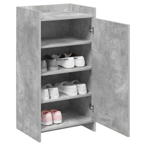 Шкаф за обувки Бетонно сиво 48 x 36 x 92 см Инженерна дървесина