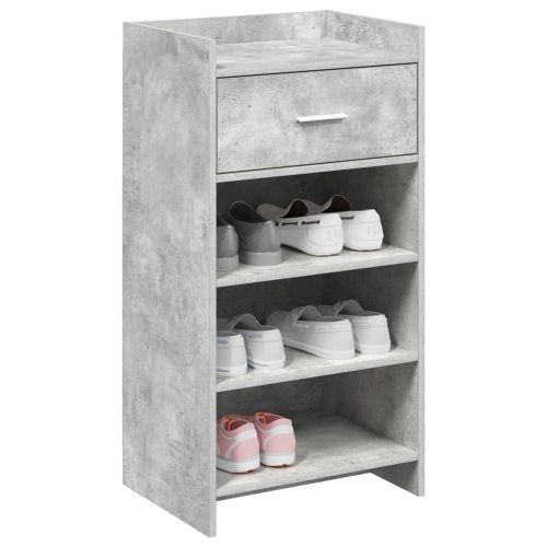 Шкаф за обувки Бетонно сиво 48 x 36 x 92 см Инженерна дървесина
