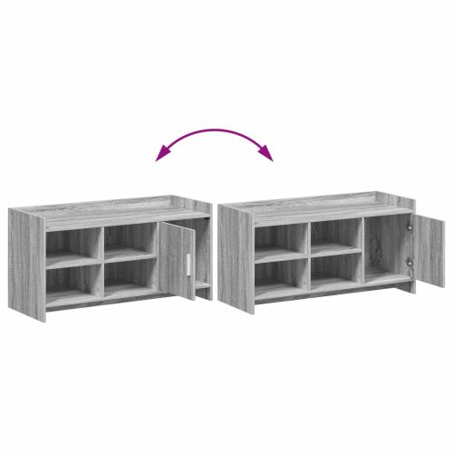 Шкаф за обувки със съхранение Сив Сонома 100 x 39,5 x 51 см