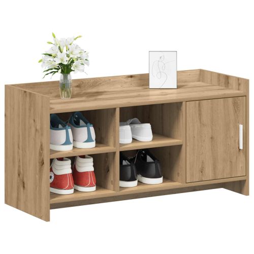 Шкаф за обувки със съхранение Дъб артизан 100 x 39,5 x 51 см