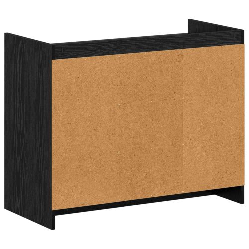Шкаф за обувки Черен дъб 85 x 39,5 x 70 см Инженерна дървесина