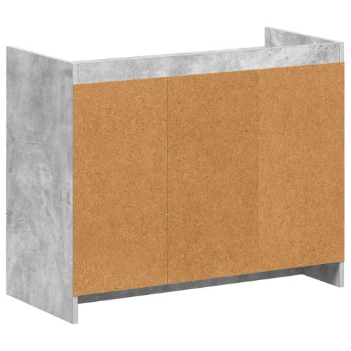 Шкаф за обувки със съхранение Бетонно сиво 85 x 39,5 x 70 см
