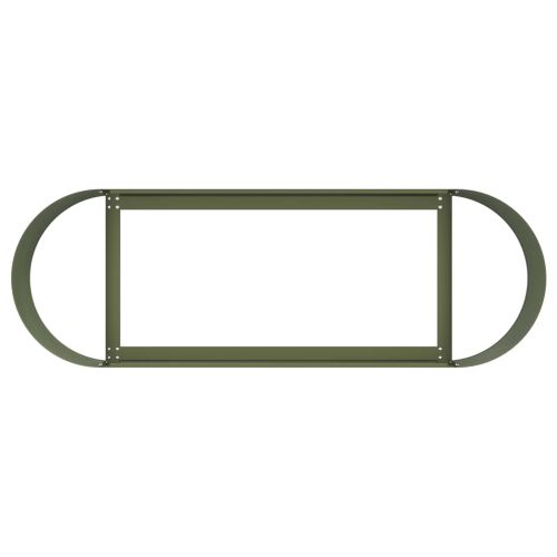 Вдигната леха за градина Маслиненозелено 120 x 40 x 40 см