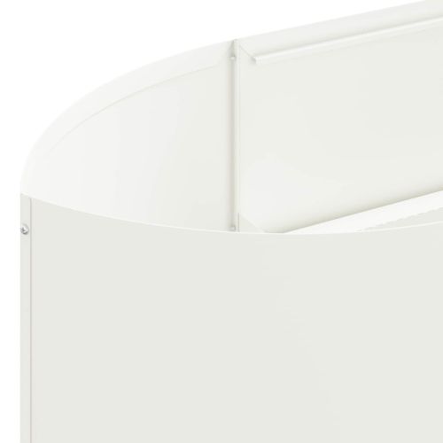 Вдигната леха за градина Бяло 220 x 40 x 40 см Стомана