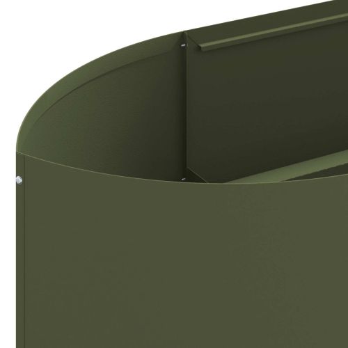 Вдигната леха за градина Маслиненозелено 220 x 40 x 40 см