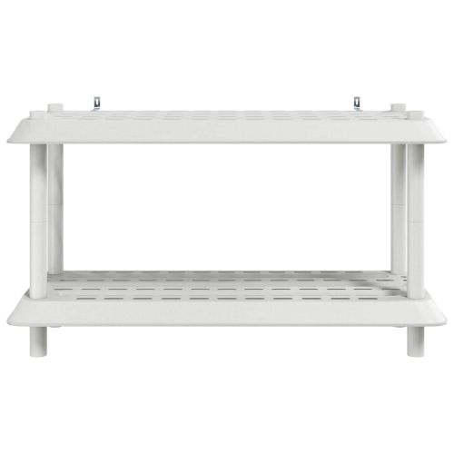 Рафтово единица 2 нива 100 x 40 x 55,5 см ПП Бяло
