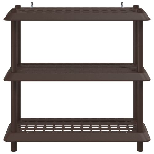 Рафтово единица 3 нива 100 x 40 x 96 см ПП Кафяво