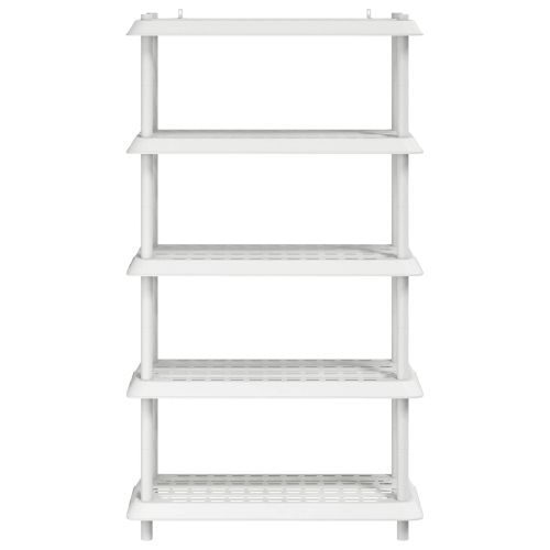 Рафтово единица 5 нива 100 x 40 x 177 см ПП Бяло