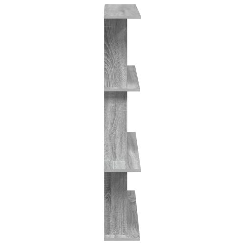 Стенен рафт Сив Сонома 100 x 20 x 126 см Инженерна дървесина