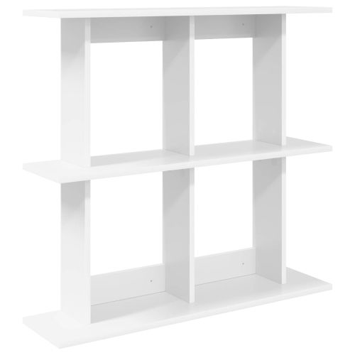Стенен рафт Монтиране на стена Бяло 80 x 20 x 75 см