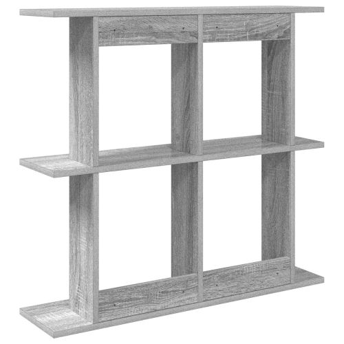 Стенен рафт Монтиране на стена Сив Сонома 100 x 20 x 75 см