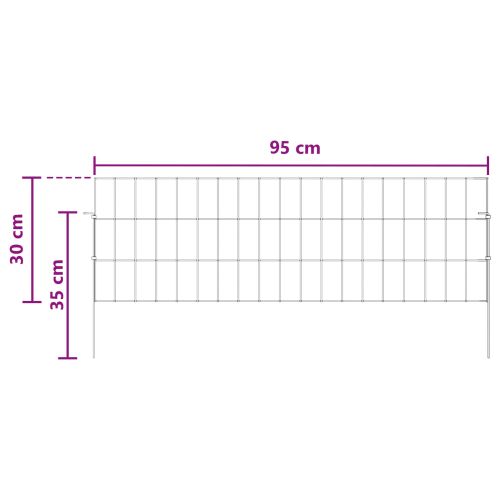 Оградата за градината с колчета 48 pcs 95 x 30 см Mesh
