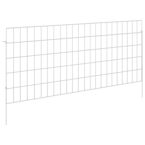 Оградата за градината с колчета 24 pcs 115 x 50 cm Mesh