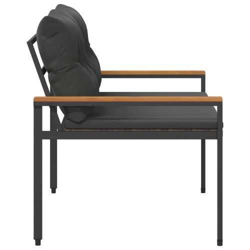 Външна пейка 2 -Seater 116 x 67,5 x 72 см полиратан Тъмносиво