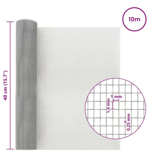 Мрежест екран 40 x 1000 см 18 Mesh Неръждаема стомана 201