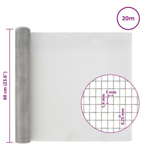 Мрежест екран 60 x 2000 cm 18 Mesh Неръждаема стомана 201