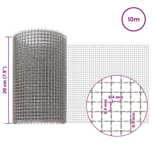 Мрежест екран 20 x 1000 см 3 Mesh Неръждаема стомана 201