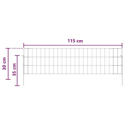 Оградата за градината с колчета 24 pcs 115 х 30 см Mesh