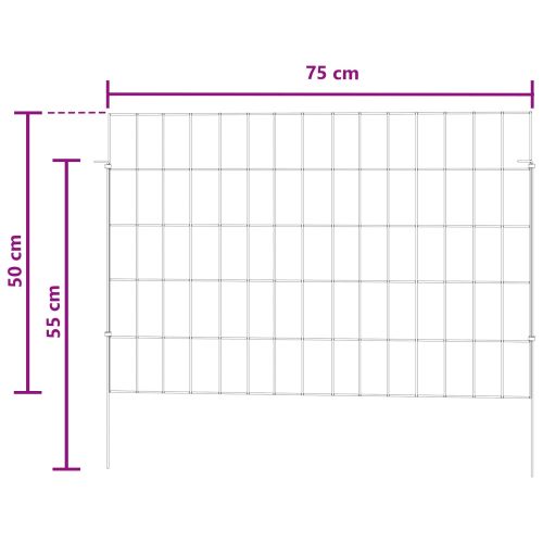 Оградата за градината с колчета 12 pcs 75 x 50 см Mesh