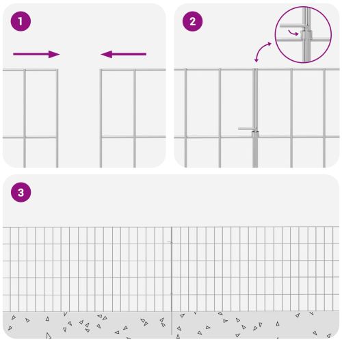 Оградата за градината с колчета 12 pcs 115 x 50 cm Mesh
