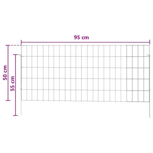 Оградата за градината с колчета 12 pcs 115 x 50 cm Mesh