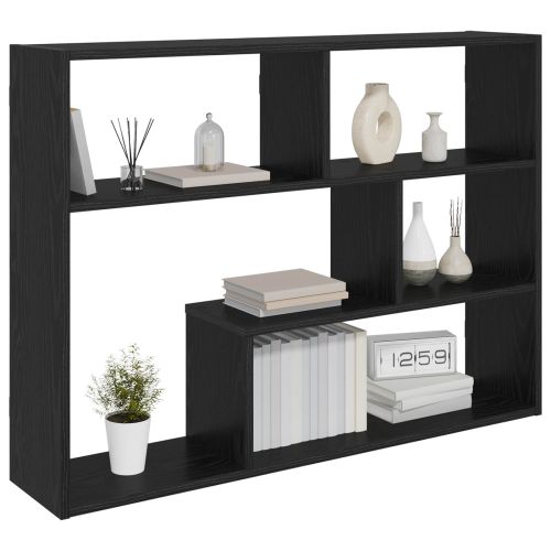 Стенен рафт Монтиране на стена Черен дъб 95 x 20 x 69,5 см