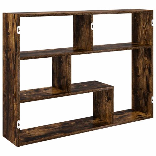 Стенен рафт Монтиране на стена Опушен дъб 95 x 20 x 69,5 см