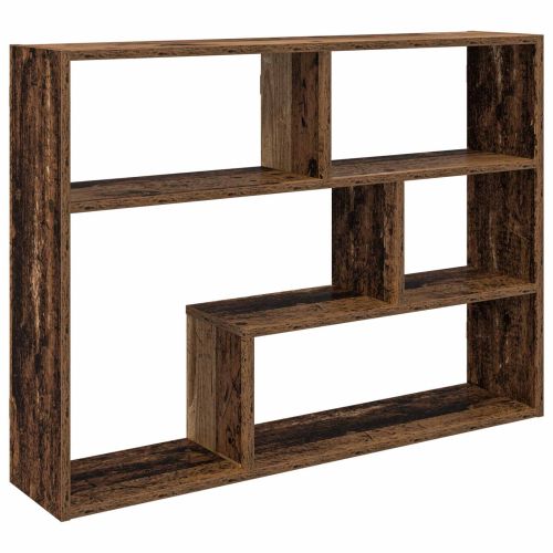Стенен рафт Монтиране на стена Старо дърво 95 x 20 x 69,5 см