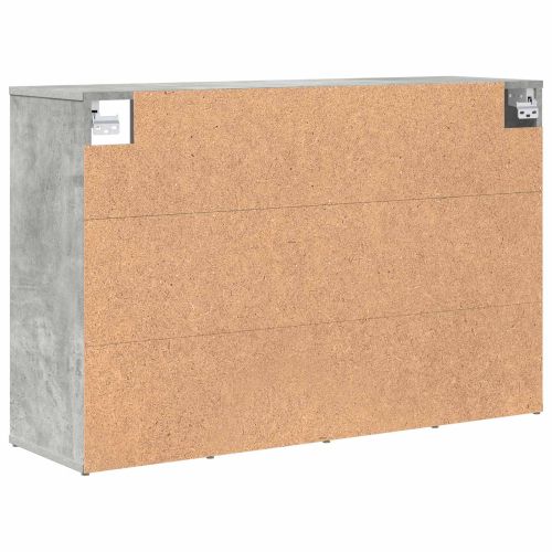 Шкаф за обувки Бетонно сиво 103 x 30 x 67 см Инженерно дърво