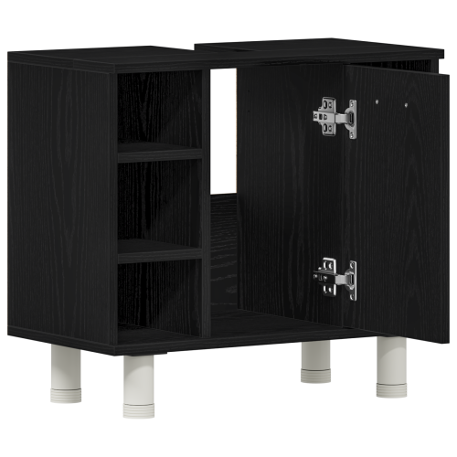 Шкаф за баня с рафт Черния дъб 60 x 32 x 54 см Инженерно дърво