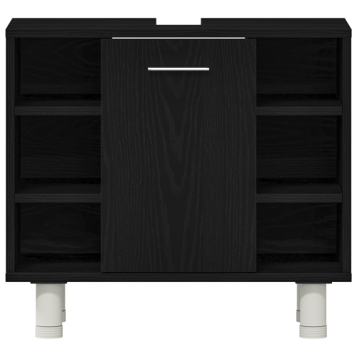 Шкаф за баня с рафт Черния дъб 60 x 32 x 54 см Инженерно дърво